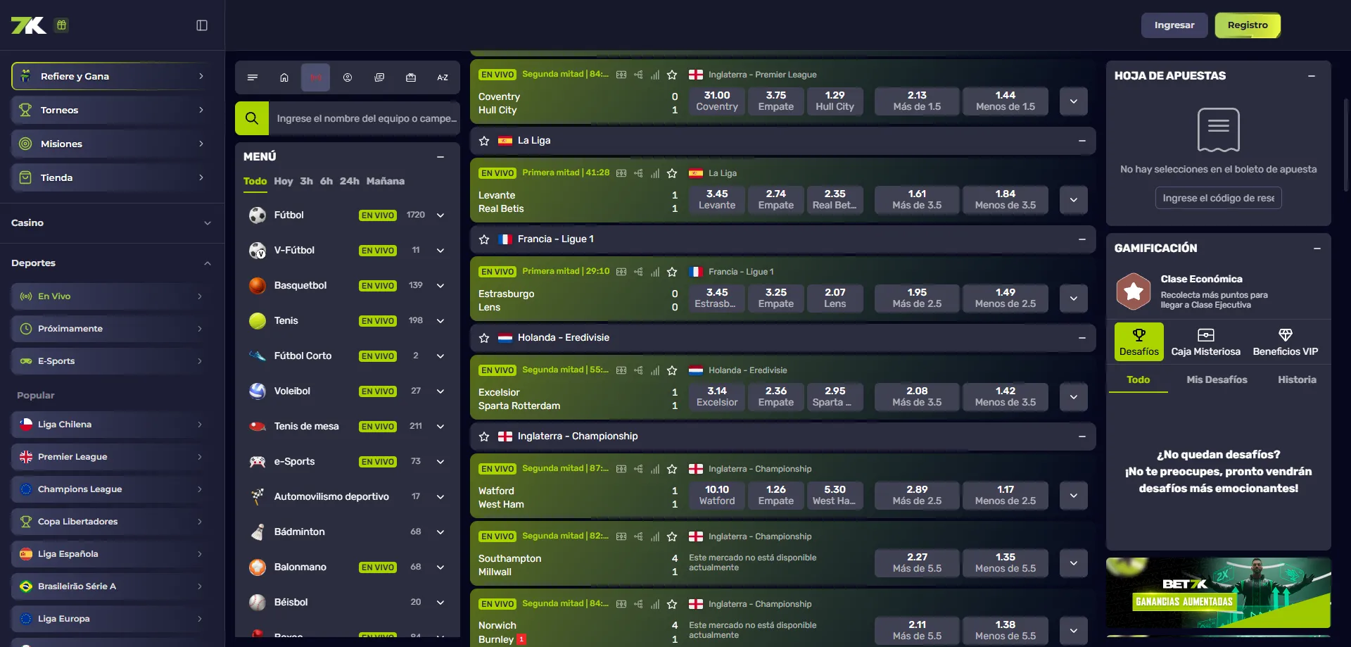 Juegos de slots disponibles en la versión móvil de Bet7k Casino